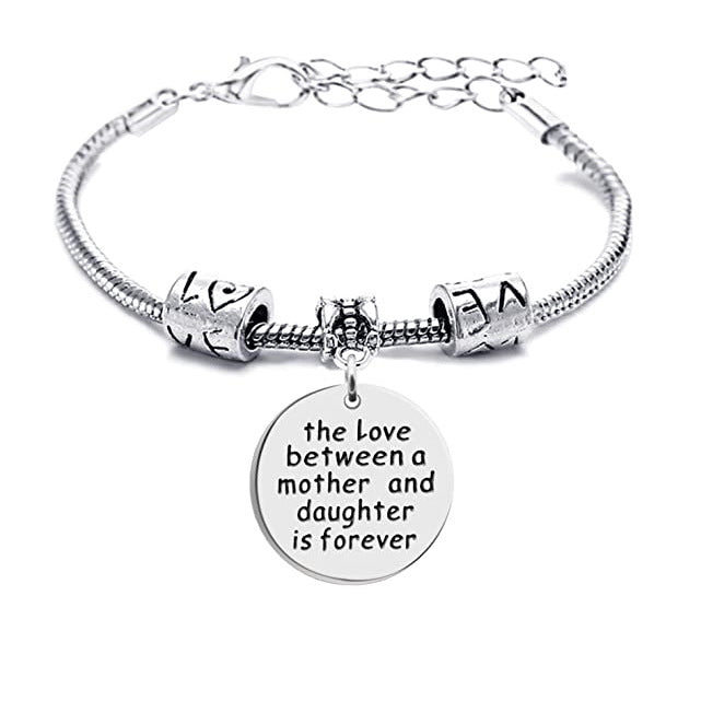 Mayores de la familia al por mayor Pulsera de letras de acero inoxidable
